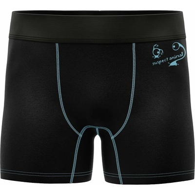 Suspect Animal dětské funkční trenýrky CHAMELEON černá Bamboo Ultra azurová