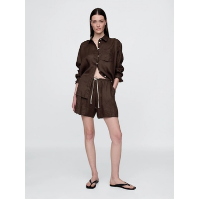 GAP Linen shorts Women's hnedá