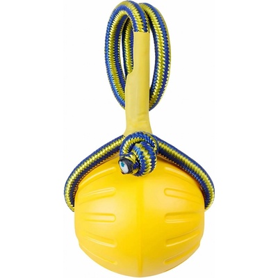 Starmark Hračka guma Durafoam ball so šnúrkou M žltý