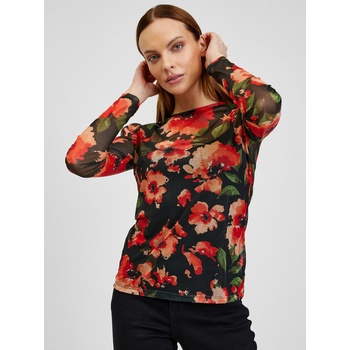 Orsay Червено-черна дамска тениска на цветя ORSAY Orsay | Cheren | ЖЕНИ | XS