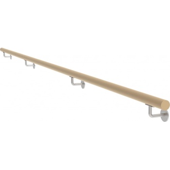 Umakov Drevené madlo DUB - CINK a nerezové držiaky, L4000mm WD/M-4000-CINK