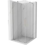 Mexen Velar L Duo плъзгаща се душ кабина 80 x 80 см, прозрачна, четкан никел - 871-080-080-02-03-97 (871-080-080-02-03-97)