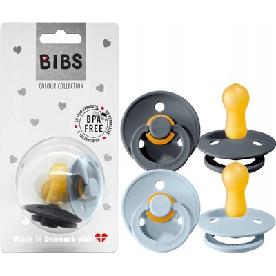 Bibs Colour kaučuk 2ks Iron Baby Blue