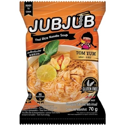 Jub Jub Instantní rýžové nudle s příchutí Tom Yum 70 g