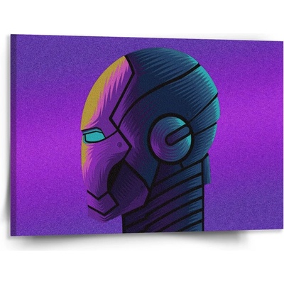 Sablio Obraz Iron Man Helma na fialovej - 150x110 cm