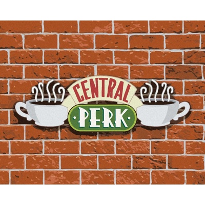 Zuty Central perk na cihlové zdi přátelé 40 x 50 cm vypnuté plátno na rám 8596530234777