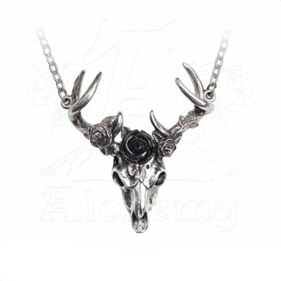 Alchemy gothic Нашийник ALCHEMY GOTHIC - White Hart Black Rose - P807