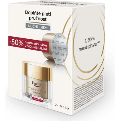 Eucerin Hyaluron Filler + Elasticity noční krém 50 ml + náhradní náplň 50 ml