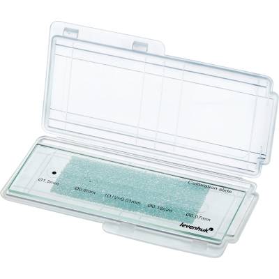 Калибрационен образец Levenhuk MED X/Y Принадлежност за микроскоп. За калибриране на софтуер за ана (76167)