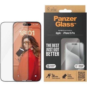 PanzerGlass Apple iPhone 15 s instalačním rámečkem 2809