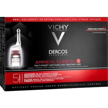 Vichy Dercos Aminexil Clinical 5 целенасочена грижа против косопад за мъже 21 x 6ml