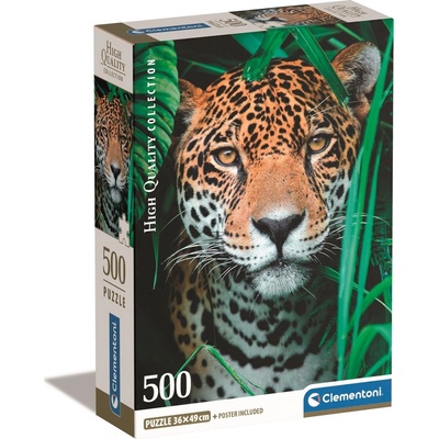 Clementoni High Quality Collection Jaguar in the Jungle Пъзел 500 броя Животни (WZCLET0UG035541) (WZCLET0UG035541)
