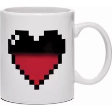 Master Hrnek Pixelové srdce bílá 330 ml