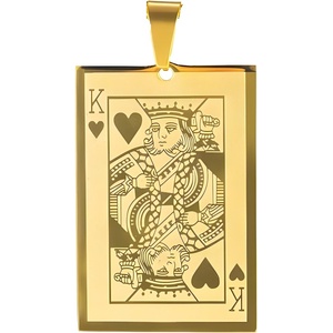 HARAHU Висулка за верижка Card - Златен KP28569
