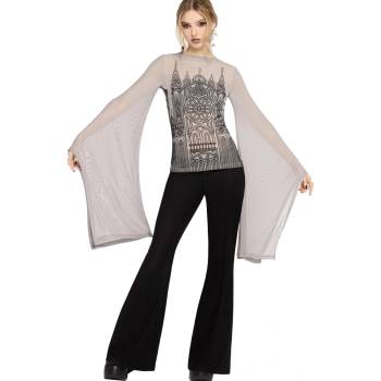 KILLSTAR дамска тениска с дълъг ръкав KILLSTAR - Grave Choir - Grey/Black - KSRA014366