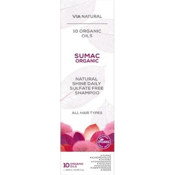 Via natural Šampón na vlasy bez lesku s bio sumachom 250 ml