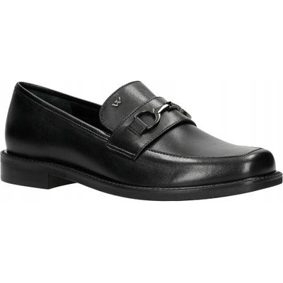 Wojas dámské kožené mokasíny černé