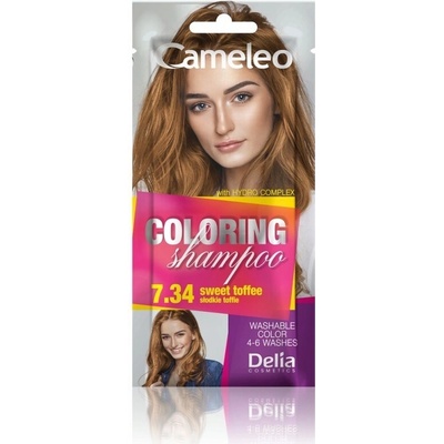 Delia cameleo farbiaci šampón na vlasy 7.34 sweet toffee 40 ml