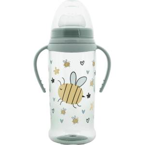 Lorelli Бебешко шише с мек накрайник Lorelli My Friend - 350 ml, Iceberg Green (10200640006) - baby