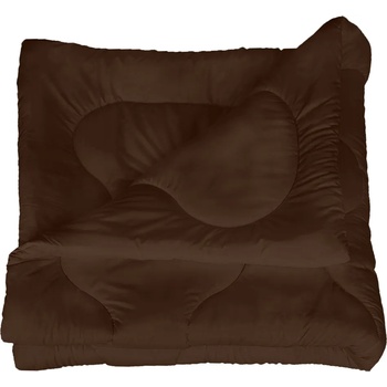 Image 1 of Кафява микрофибърна завивка с пълнеж вата