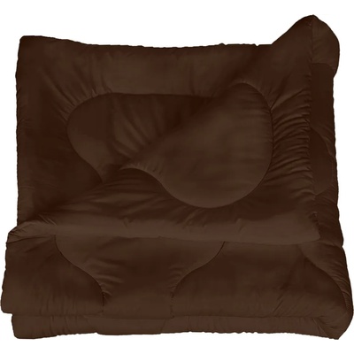 Кафява микрофибърна завивка с пълнеж вата