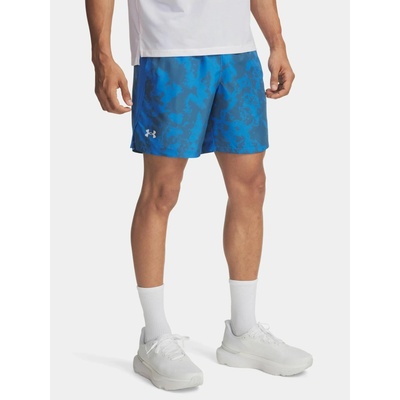 Under Armour UA LAUNCH 7'' PRINT SHORTS-BLU modré