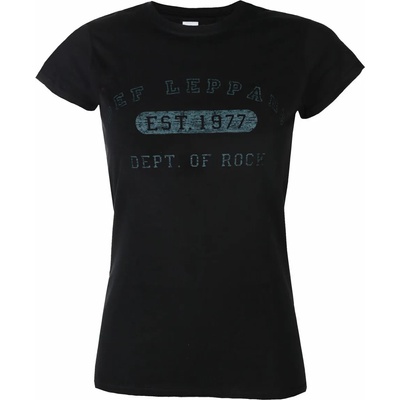 ROCK OFF дамска тениска Def Leppard - Академично Лого - ЧЕРЕН - ROCK OFF - DEFLTS01LB