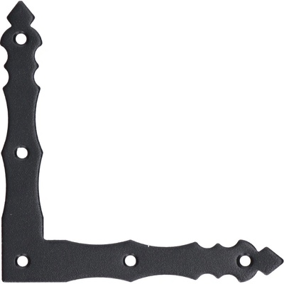 dekorativní/ozdobnýrohovník 100x100x15mm, 2.0mm, černé práškování, počet 5.0mm dier-5ks