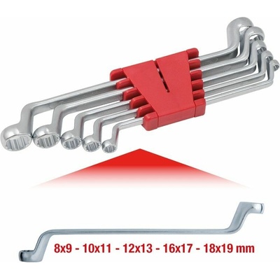 KS Tools Sada dvojitých očkových kľúčov 517.0295