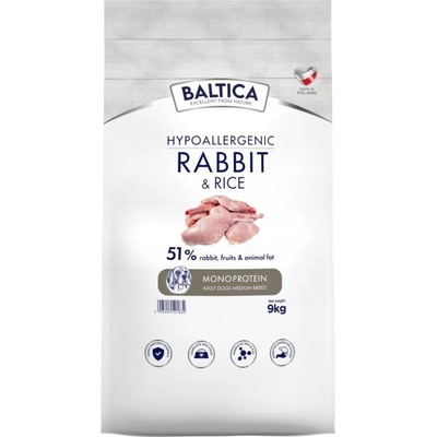 Baltica Adult M Hypoalergenní Králík s rýží 9 kg