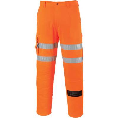 Portwest nohavice ES046 ES1 Essential Hi-Vis Work do pasu reflexní Oranžová