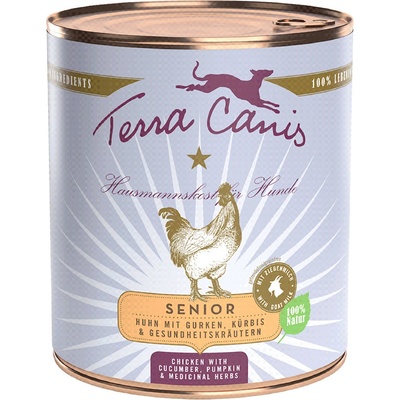 Terra Canis Senior kuracie mäso s uhorkou, tekvicou a liečivými bylinkami 6 x 800 g