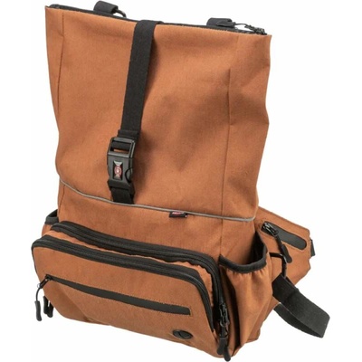 ROLLTOP 2v1, multifunkční batoh i ledvinka, bavlna/polyester, rezavá