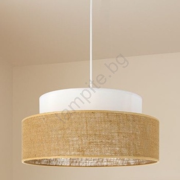 BELIS Пендел BOHO 1xE27/60W/230V Ø 40 см бял/бежов (BE0915)
