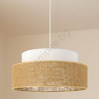 BELIS Пендел BOHO 1xE27/60W/230V Ø 40 см бял/бежов (BE0915)