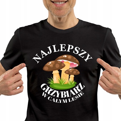 Čierne pánske tričko pre hubára vzor