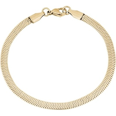 Victoria Filippi Stainless Steel pozlacený herringbone náramek plochý had NR2277 zlatá