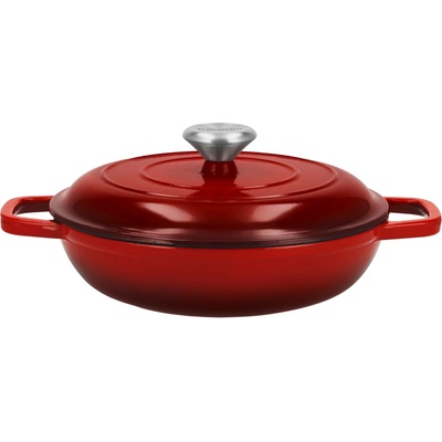 SILVERCREST Litinová servírovací pánev Premium, Ø 25 cm červená