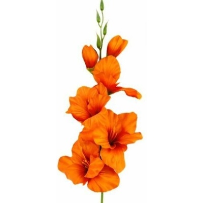Umelá gladióla saténová oranžová 54 cm