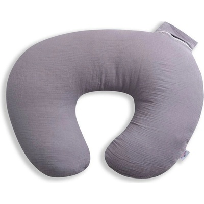 BABYMATEX Mušelínový polohovací vankúš MiniRelax Tmavosivý