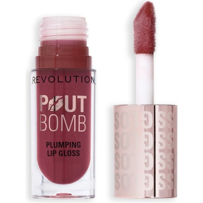 Revolution Lesk na pery Pout Bomb Plumping Lip Gloss Rosewood Rose Pink 4,6 ml