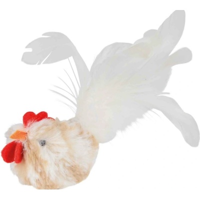 Trixie Plyšový kohoutek s ocasem z třásní 8 cm