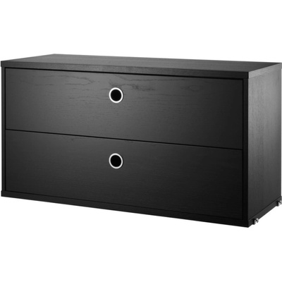 String Komoda String Chest With Drawers 78 x 30, black ash