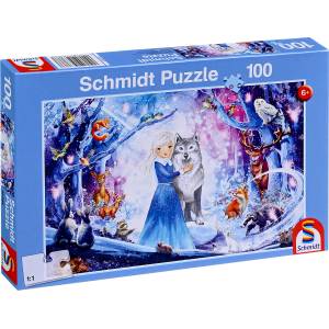 Schmidt Spiele Детски пъзел Schmidt от 100 части - Принцеса в заснежена гора (56386) - ozone