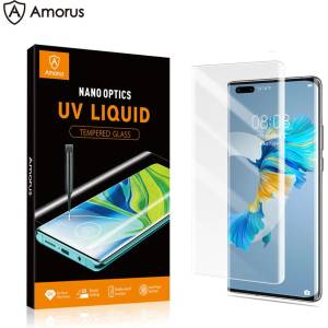 Blue Star Стъклен Протектор с UV лепило за Huawei Mate 20 Pro, Amorus UV 5D Glass, Прозрачен (5901035160811)