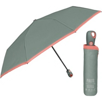 Дамски съваем автоматичен чадър Perletti Technology 21808 Open-Close | Сиво-зелен