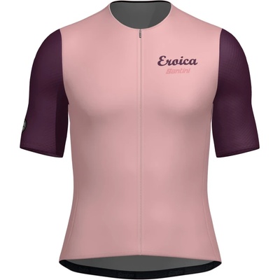 Santini Фланелка с къс ръкав за колоездене Santini Eroica Borgo Jersey Cycling jersey - Rosa - размер XXL (056-3913-0216)