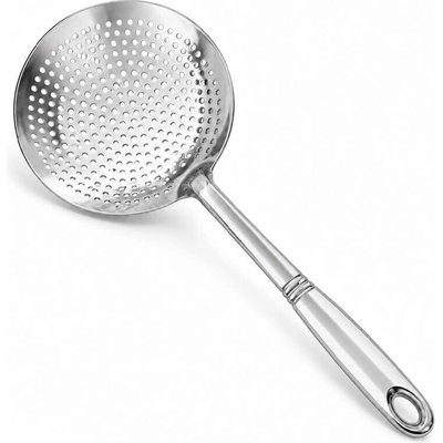 Nerezová dierovaná naberačka – sitko 19 cm, dĺžka 48 cm