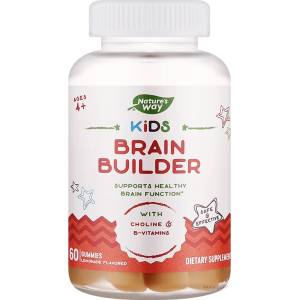 Nature's Way Детска формула за стимулиране на мозъчната дейност - Kids Brain Builder, 60 желирани таблетки (13882)