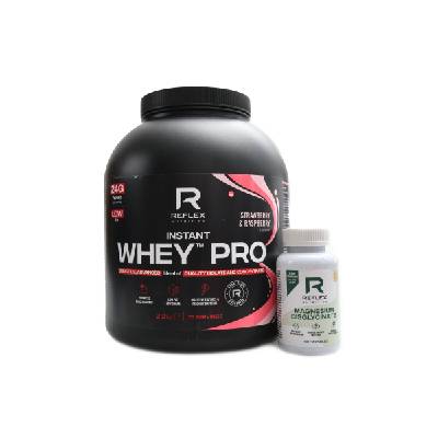 Reflex nutrition Instant Whey Pro 2200 g + magnesium bisglycinate 90 kapslí - slaný arašídový karamel